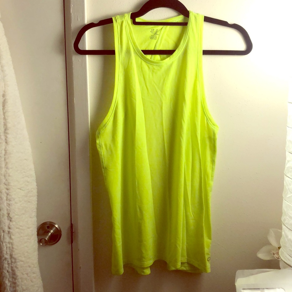 Neon green GapFit workout tank